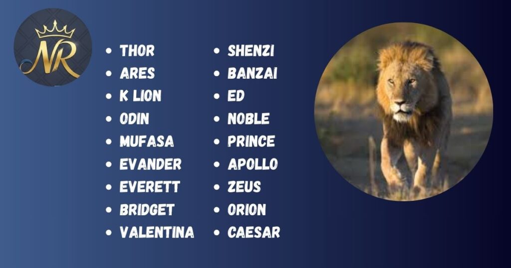 Powerful Lion Names