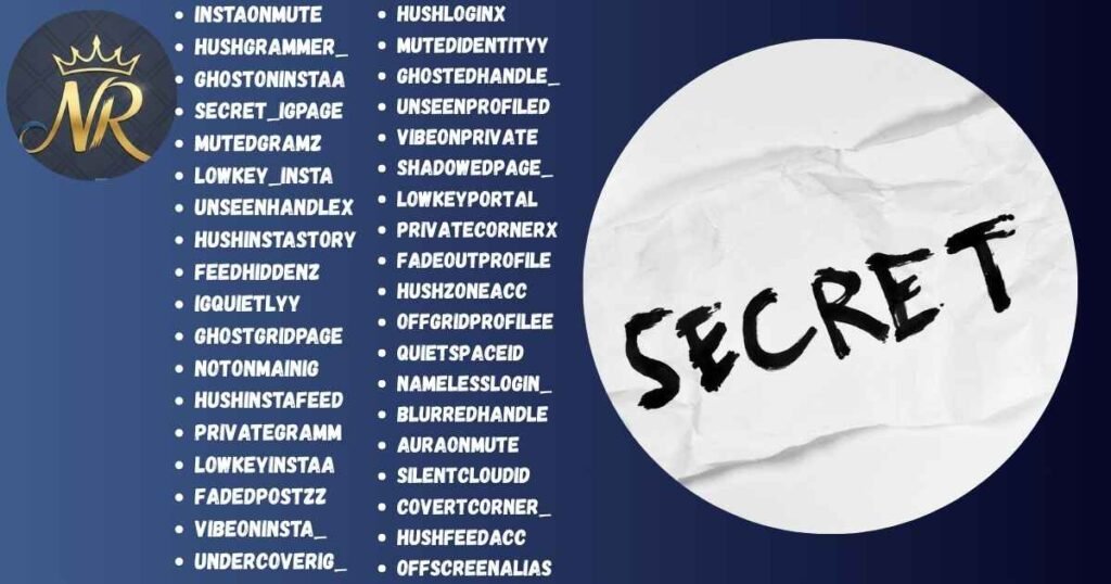 Best Secret Account Names